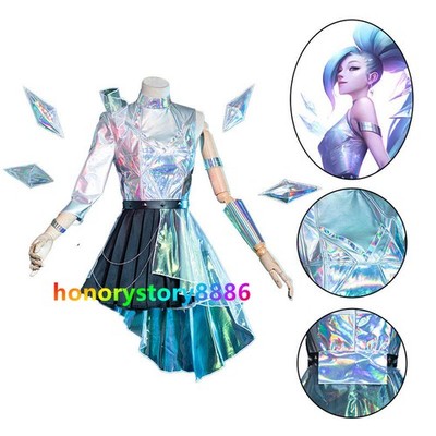 League of Legends LOL KDA Seraphine Cosplay Skirt Dress Women's Clothes Outfit