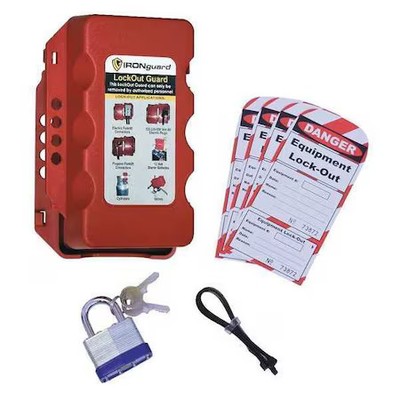 Ideal Warehouse Innovations 70-1187 Equipment Lockout System, Red, 2 1/2'' W