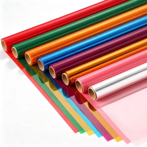 8 Rolls 34 in X 160 Ft Colored Cellophane Wrap Roll,Colorful - product listing photo