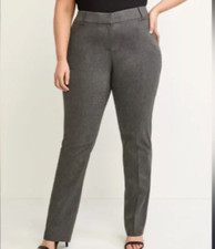 Lane Bryant Women's The Allie Gray Stretch Trouser Pant size 26S