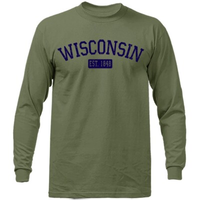 #ad State of Wisconsin WI Graphic Long Sleeve $16.99