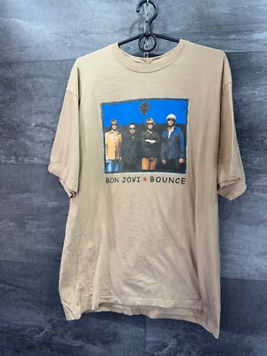 BON JOVI | ツアーT シャツ Lサイズ Bon Jovi Bounce World Tour Graphic T Shirt Tan Size L | eBay
