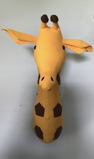 3D Giraffe Head Wall Hanging Made Of Cotton And Felt