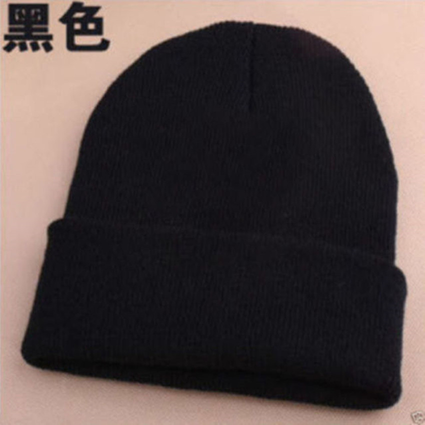 Men/'s Women Beanie Knit Ski Cap Hip-Hop Blank Color Winter Warm Unisex Wool Hat