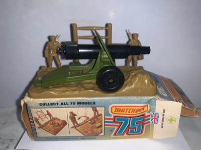 32 FIELD GUN REPRO BOX MATCHBOX 1:75 n