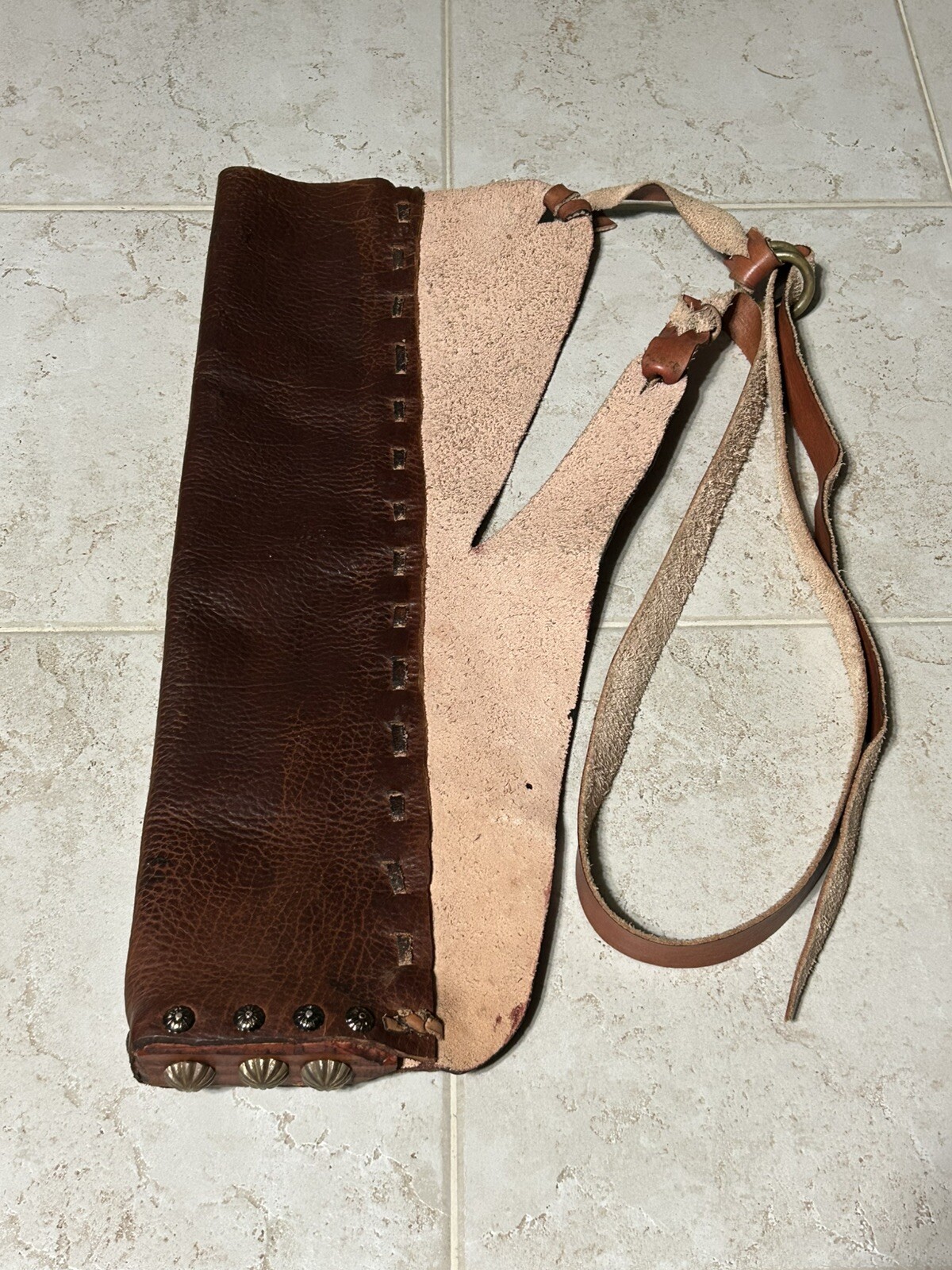 Handmade Buffalo Leather Arrow  Side Quiver  Native African Egyptian Nubian hunt