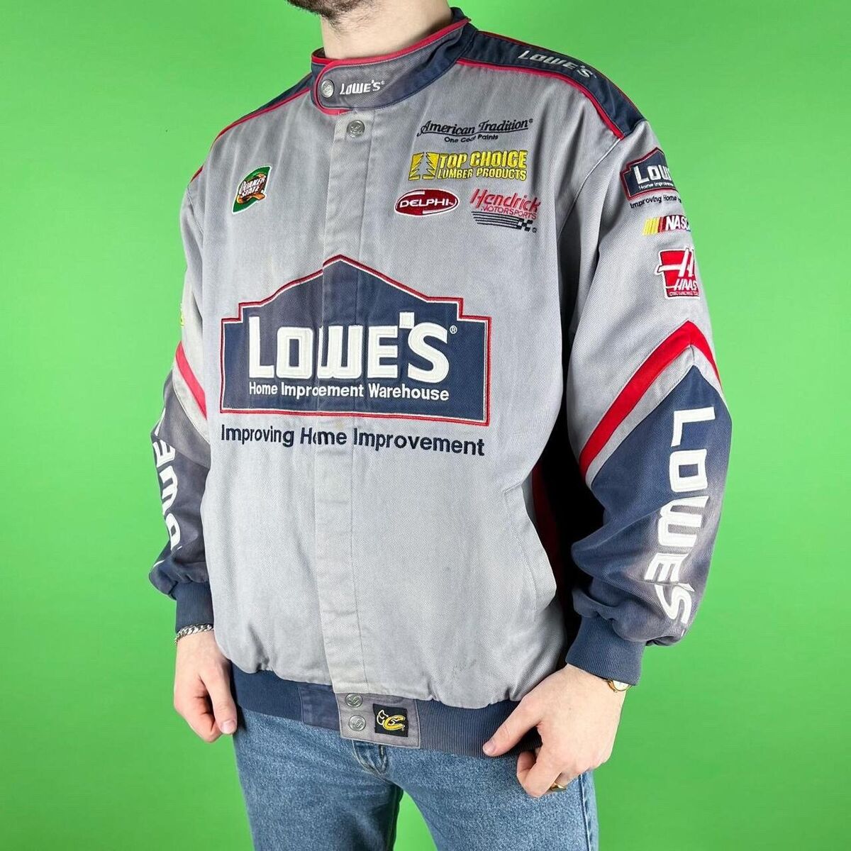 RARE Vintage Lowes NASCAR Jacket by Chase Authentics, Size RARE Vintage Lowes NASCAR Jacket by Chase Authentics, Size
