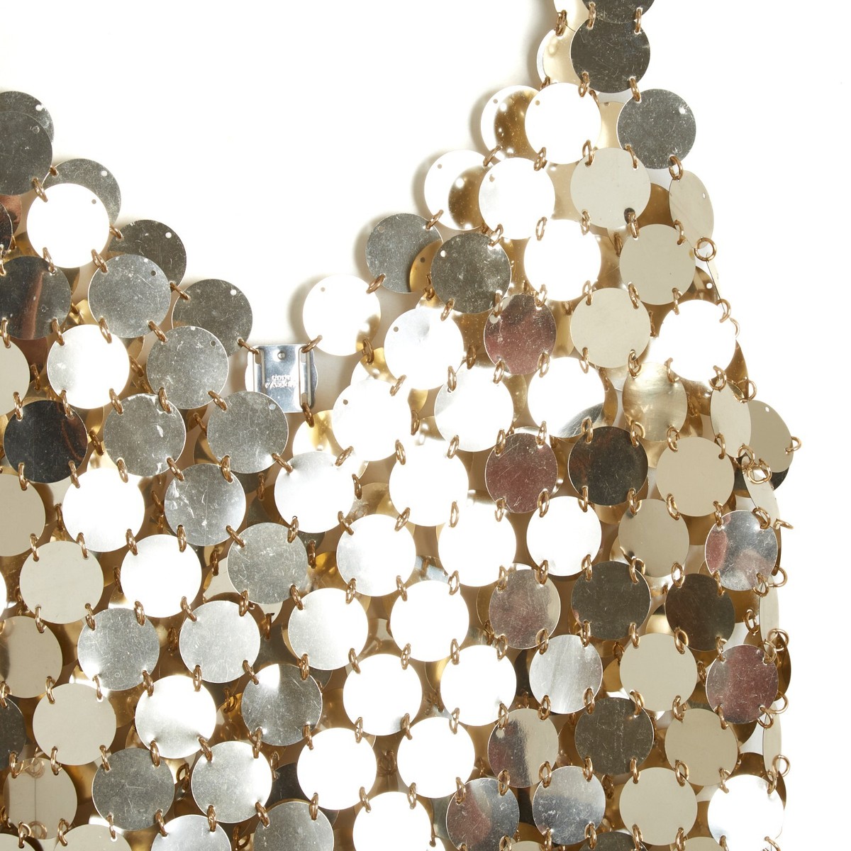 PACO RABANNE 1994 Dress FR38 Dress 1994 DIY GOLD SEQUINS COLLECTOR