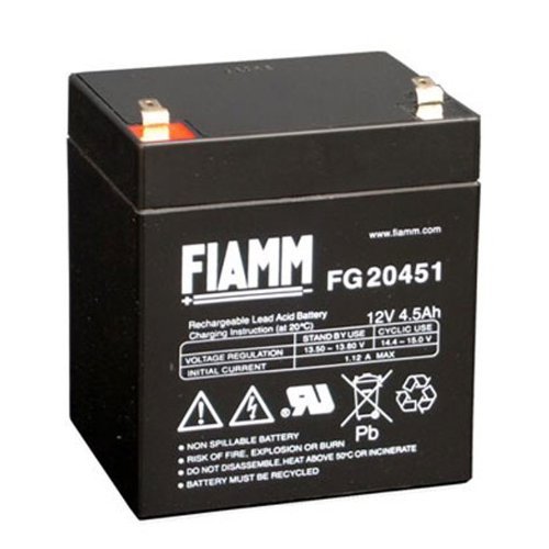 FIAMM FG20451: Batteria Ermetica 12V 4.5Ah per Allarmi e Soccorritori