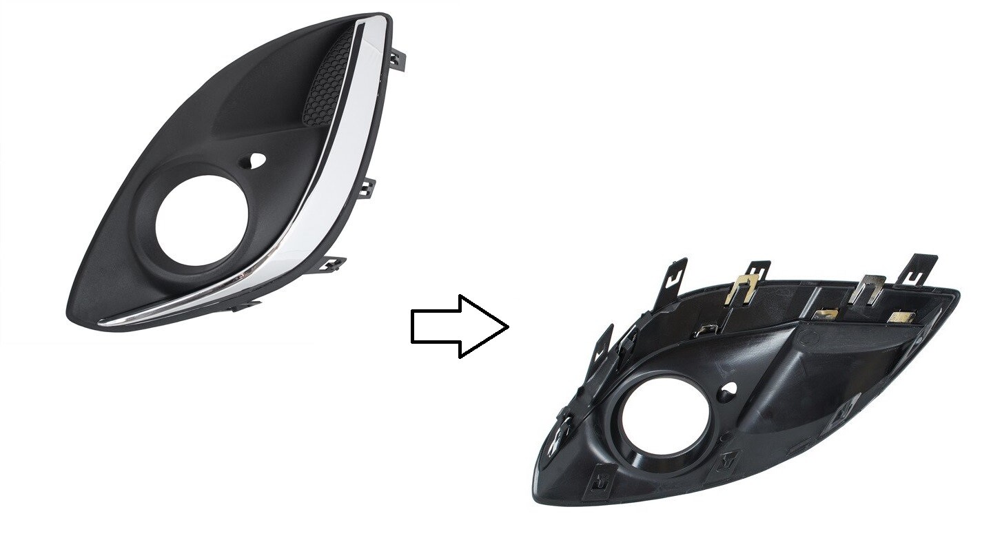 Grille pare-chocs Opel Corsa D gauche chrome anti-choc pour remplacer pièce cassée