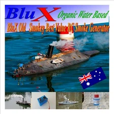 RC Model  Boat Smoke Generator BluX Water Based Organic  6-8V BluX Fluid