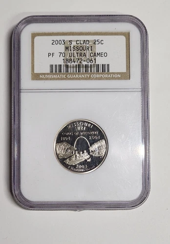 2003-S  - CLAD PROOF MISSOURI  25c  NGC PF70 UCAM