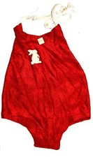 VTG RETRO Baby Sun Suit Romper 30s Dead Stock Bunny /Airplane Colors Swimsuit