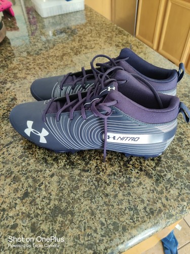 Under Armour Nitro Low MC Football Cleats Blue White 3021066-400 Size 12 - Picture 7 of 10
