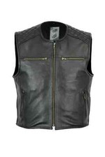 LEDERWESTE LEDER WESTE KUTTE MOTORRAD BIKER VEST CHOPPER ROCKER WESTE BIKER