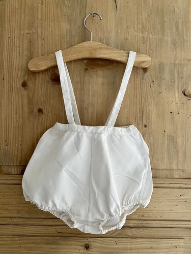 Vintage French CHILD BRACES PANTIES piqué of cotton DOLL c1950 - Picture 3 of 11