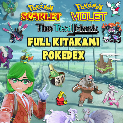 Full Kitakami Pokedex Teal Mask DLC Shiny 6IV BR | Pokemon Scarlet and Violet