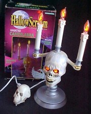 Calavera Candelabro Parpadeante Ojos Brillantes Cuerda Cabeza Esqueleto