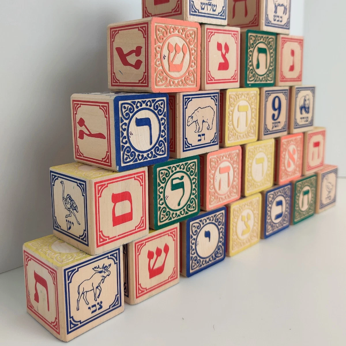 Small wooden letter blocks sales