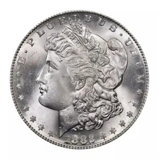 1882 S Morgan Silver Dollar $1 BU Brilliant - Uncirculated Condition