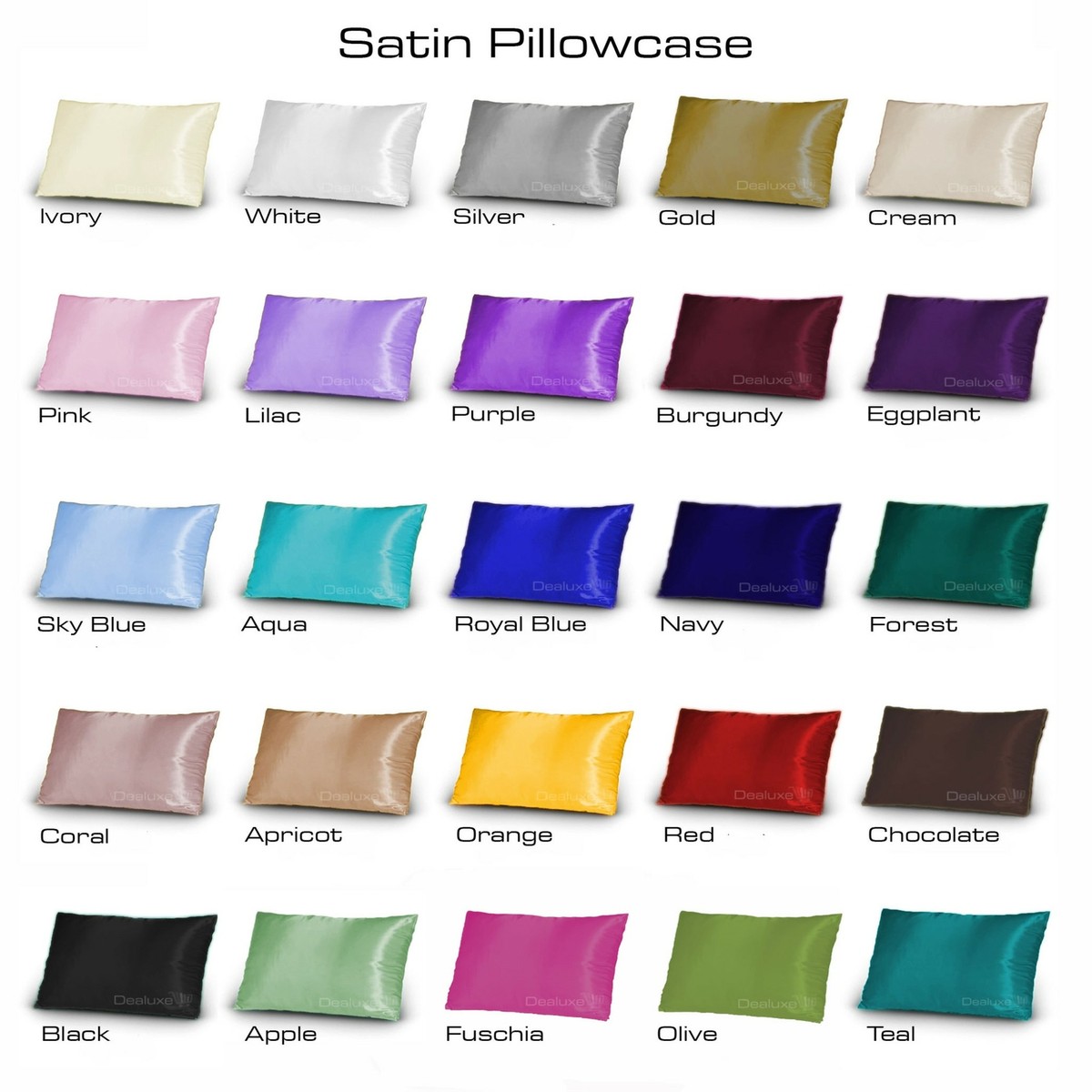Satin Pillowcase Pillow Case Standard size 48cm x 73cm