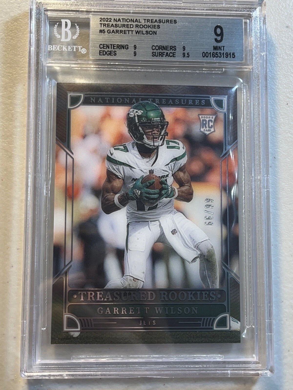 Garrett Wilson Panini National Treasures Treasured Rookies #GWI Base