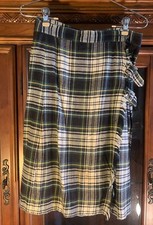 VINTAGE 1960'S FLORENCE WALSH Hyde Park Tartan WOMEN'S KILT Skirt 27  Waist