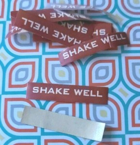  Antique SHAKE WELL apothecary medicine label seals, sticker