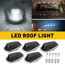 Smoked Cab Roof Amber Marker LED Lights Kit For 1980-1997 Ford F150 F250 F350