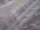 ELEGANT OOAK EMBROIDERED LACE TABLE RUNNER - FROM GERMANY