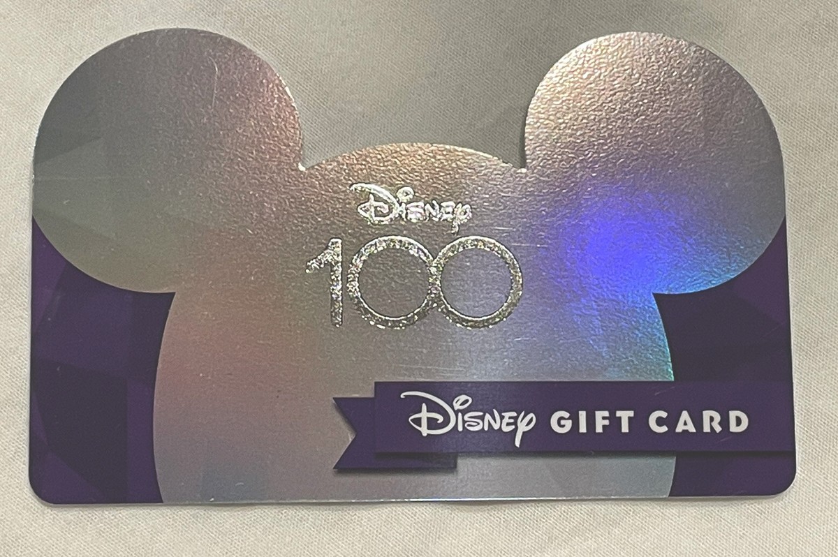 Disney Gift Card 100th Anniversary- Die Cut Silver Ears