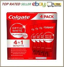 Colgate Optic White Platinum Toothpaste, 4.1 oz, 4-pack