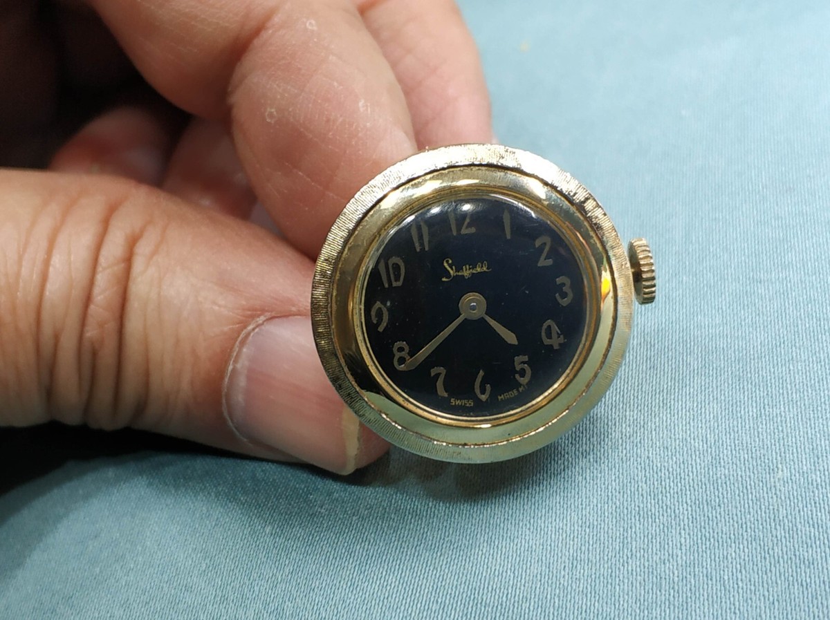 Sheffield Ring Watch Swiss Made Untested Swiss Sheffield vintage ring watch running | eBay main image 2
