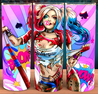 Harley Quinn Daddy's Little Monster Comic Book  Cup Cup Mug Tumbler 20 oz