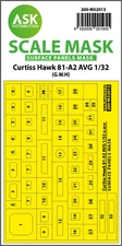 ARTSCALE 1/32 Curtiss Hawk 81-A2 AVG surface panels masks for GWH M32013
