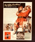 1942 Coca Cola Christmas Advertisement Santa Claus Coke Pop Soda Vtg Print AD