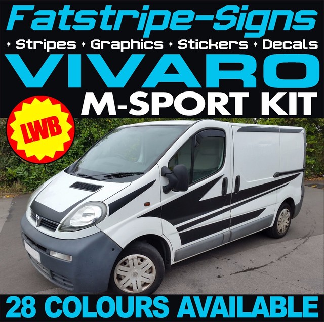 VAUXHALL VIVARO LWB Graphics Stickers Decals Stripes M Sport Day Van