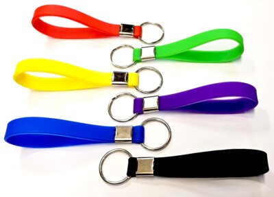 BOSS - Logo Key Ring In Black Silicone And Brass - Black - Foto 7