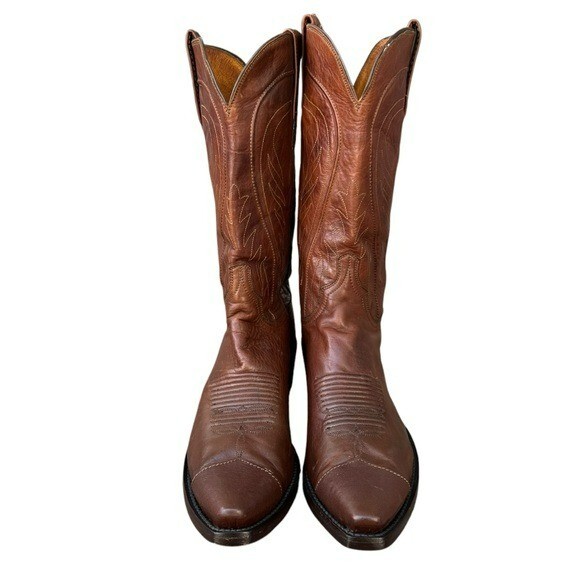 Lucchese 1883 Bart N1596 Leather Western Cowboy Boots Brown