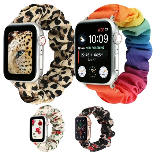 Scrunchie Bracelet iWatch Band Strap for Apple Watch Series 7 6 5 4 3 SE 41/45mm - Picture 3 of 15