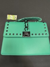New With Tags   Badgley Mischka Teal Studded Satchel with Crossbody Strap
