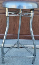 Seville Classics Ultradurable Stainless Steel Bar Kitchen Stool Industrial 