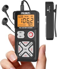 J-988 Pocket AM FM Radio Portable Personal Mini Radio with Digital Tuning LCD...