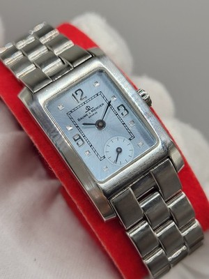 Swiss [N.MINT] 20mm Baume & Mercier Hampton Tank Blue Dial Women's Quartz  Watch