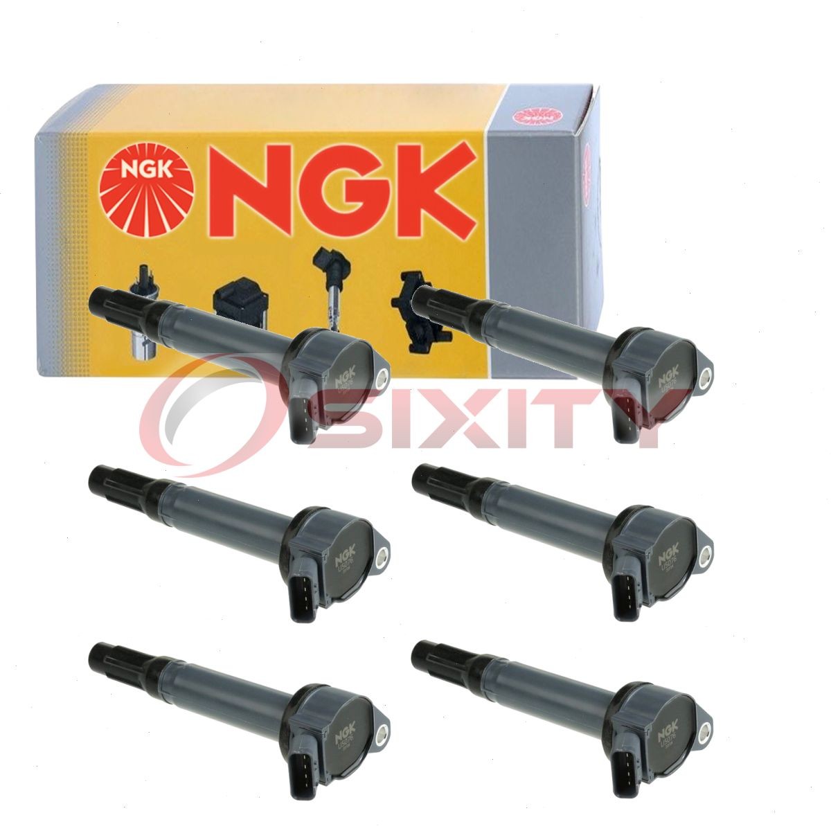 6 pc NGK Ignition Coils for 2016-2019 Lexus RX350 3.5L V6 Spark Plug Wire vd