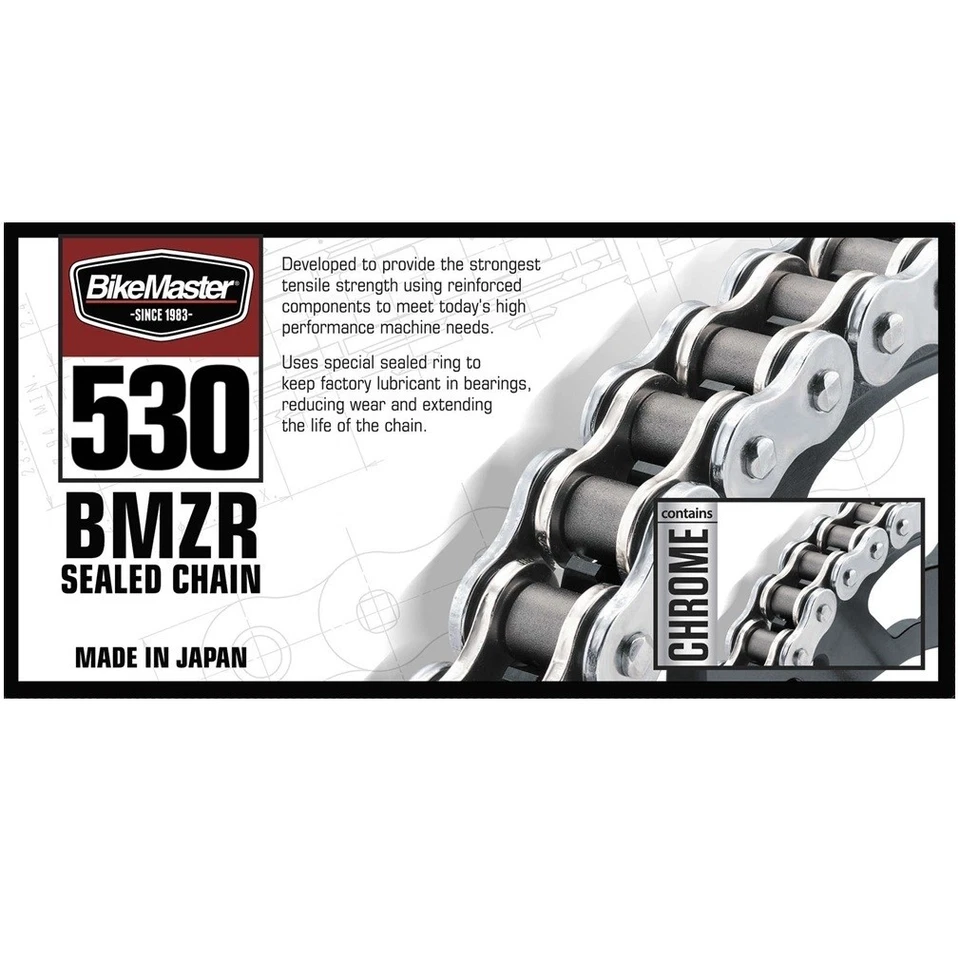 Cadena sellada BIKEMASTER 530 BMZR 150 negra/dorada 530BMZR-150/BG Foto 2 de 4