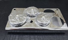 Manicure Liquid Acrylic Powder Organizer Tray w/ Nail Brush Holder Gel Dip Metal