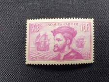 Timbre France Neuf -1934- YT 296- Jacques Cartier-