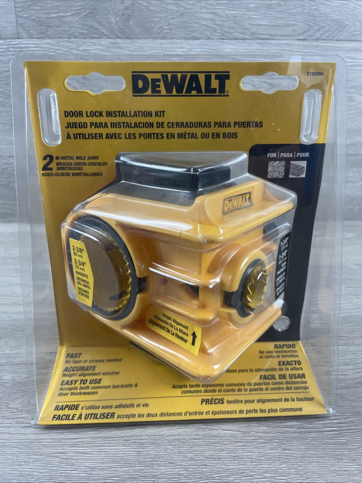 Door Hole Saw Kit DEWALT DeWALT D180004 Lock Installation Kit
