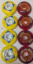 8 NOS CYKO Mix Wheels Inline Skate Wheels 72mm 80A Rollerblade 1990s Vintage